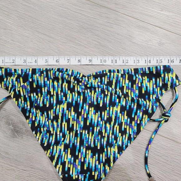 Gossip Swimsuit Bottom Scrunched Black Blue And Green - Picture 2 of 5